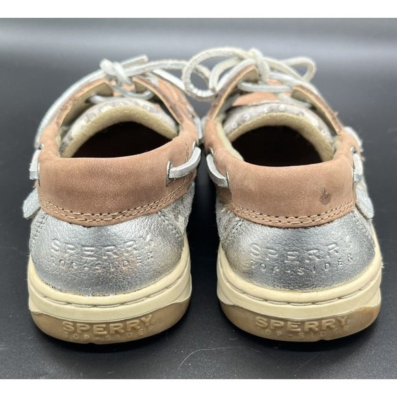 SPERRY TOP-SIDER Women Shoes 7M Leather  Tan, Silver, Sequins Cheetah Print - Picture 7 of 10